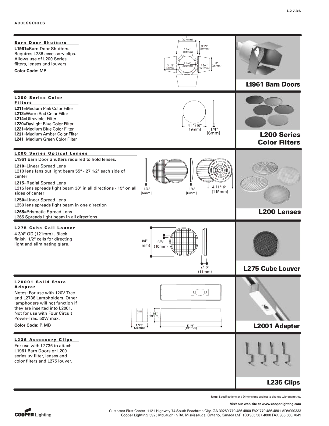 Cooper Lighting L2736 manual  ,  ,   