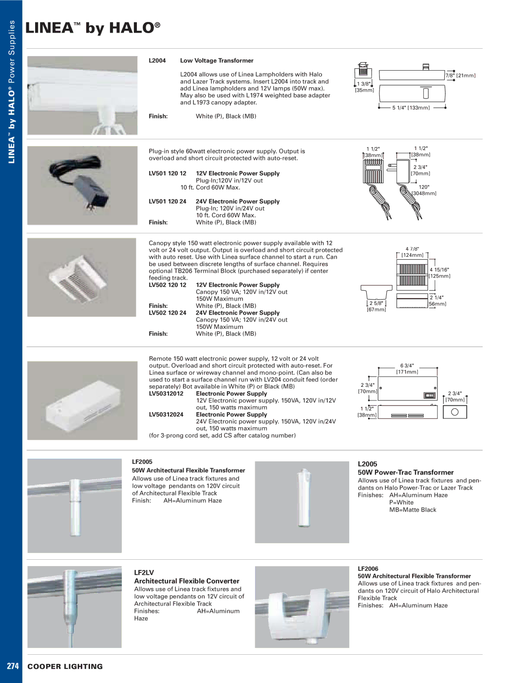 Cooper Lighting LF2006, LV501 manual Linea by Halo, LF2LV, Cooper Lighting 