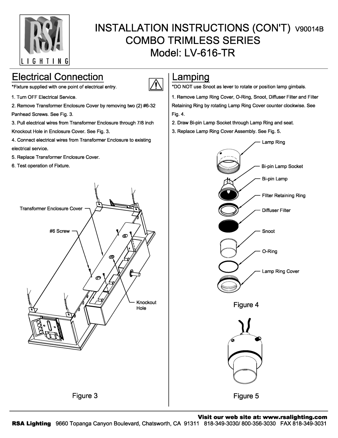Cooper Lighting LV-616-TR manual 