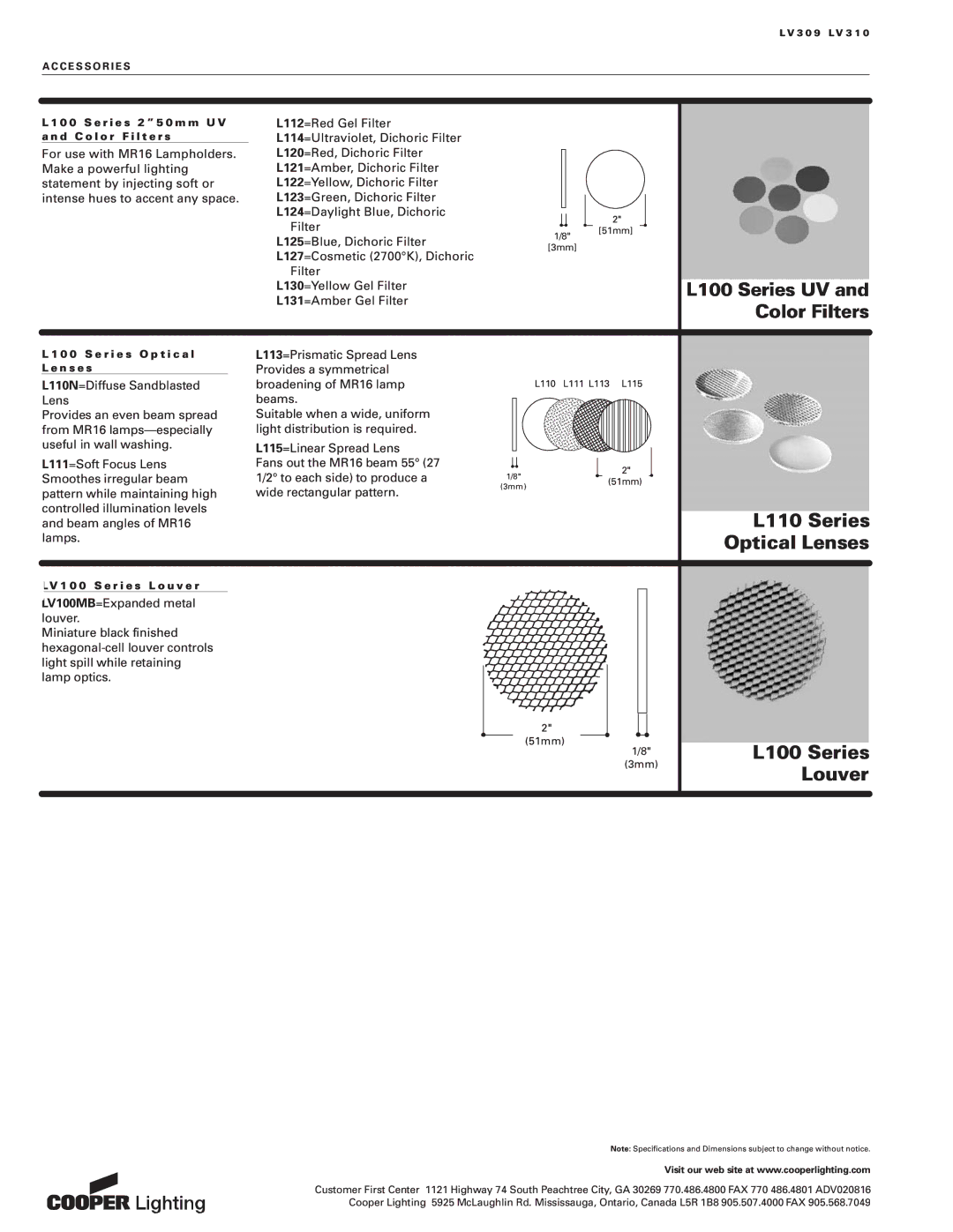Cooper Lighting LV310, LV309 manual  ,  , ,   