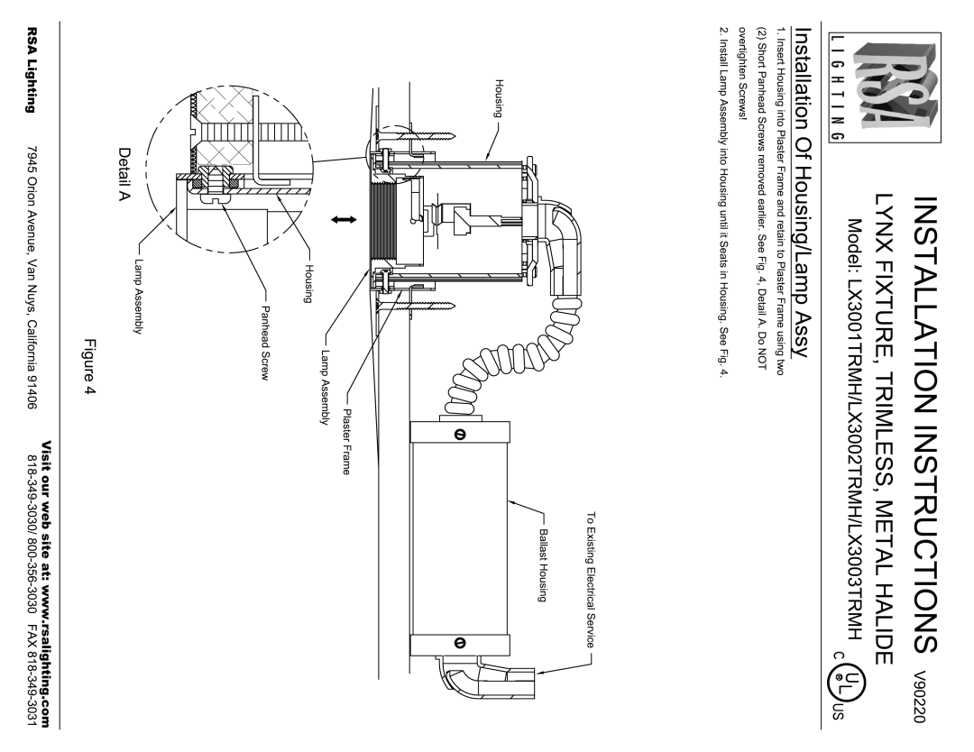 Cooper Lighting LX3002TRMH, LX3003TRMH manual 