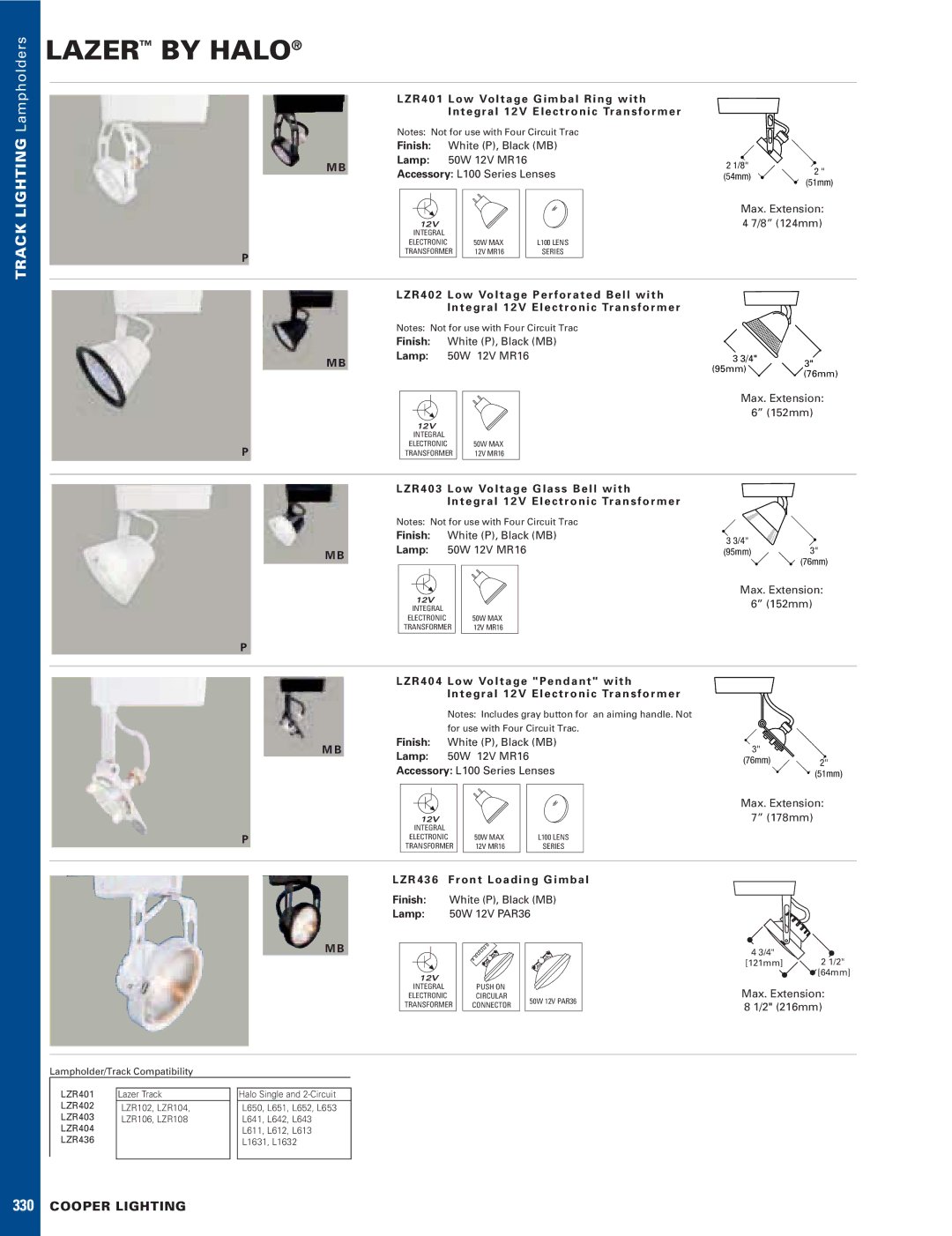 Cooper Lighting LZR404, LZR436, LZR403, LZR401, LZR402 manual Lazer by Halo 