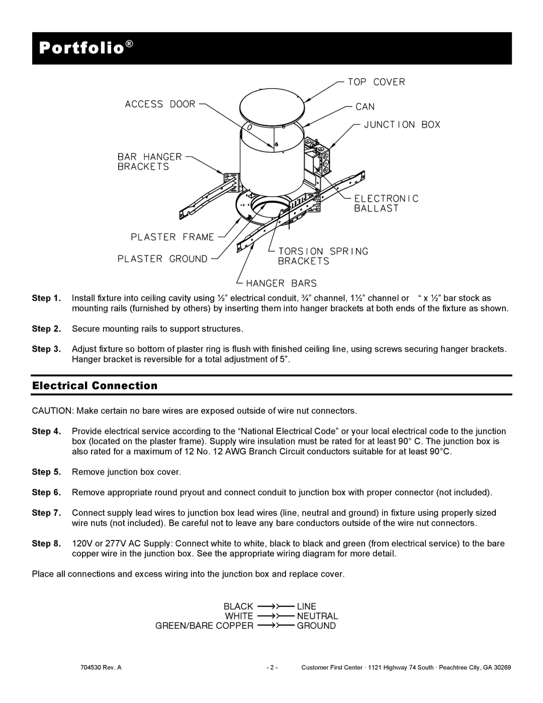 Cooper Lighting MD6CPxT6, MD6xT4, MD6xT6, MD6CPxT4 installation instructions Electrical Connection 