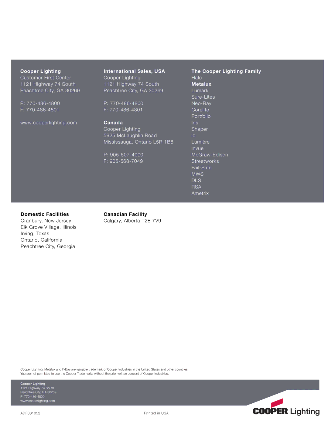 Cooper Lighting Micro-Bay Luminaire manual Metalux 