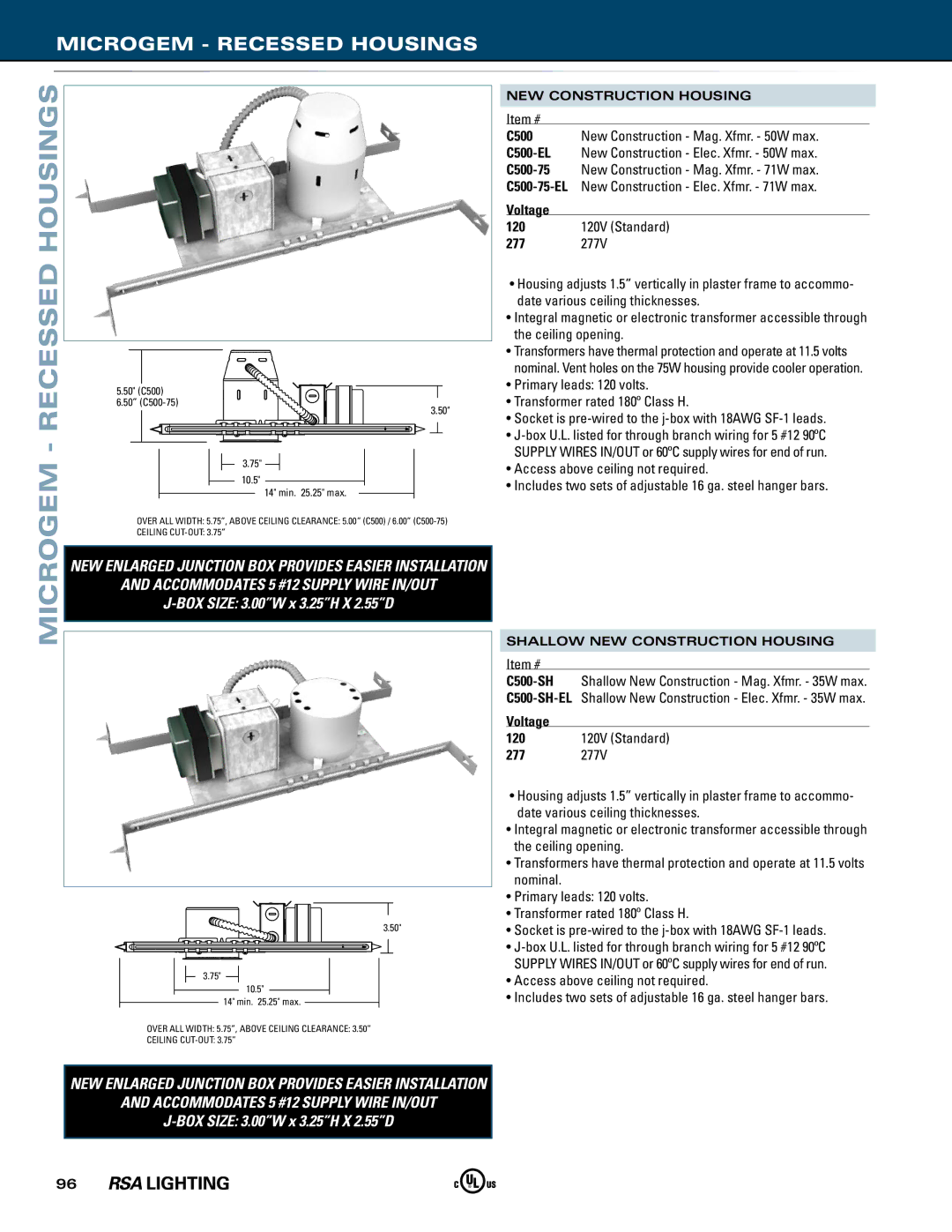 Cooper Lighting Microgem manual Housings 