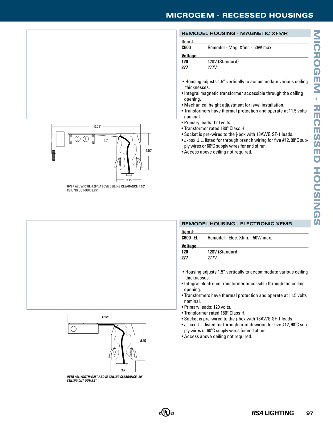 Cooper Lighting Microgem manual Recessed 