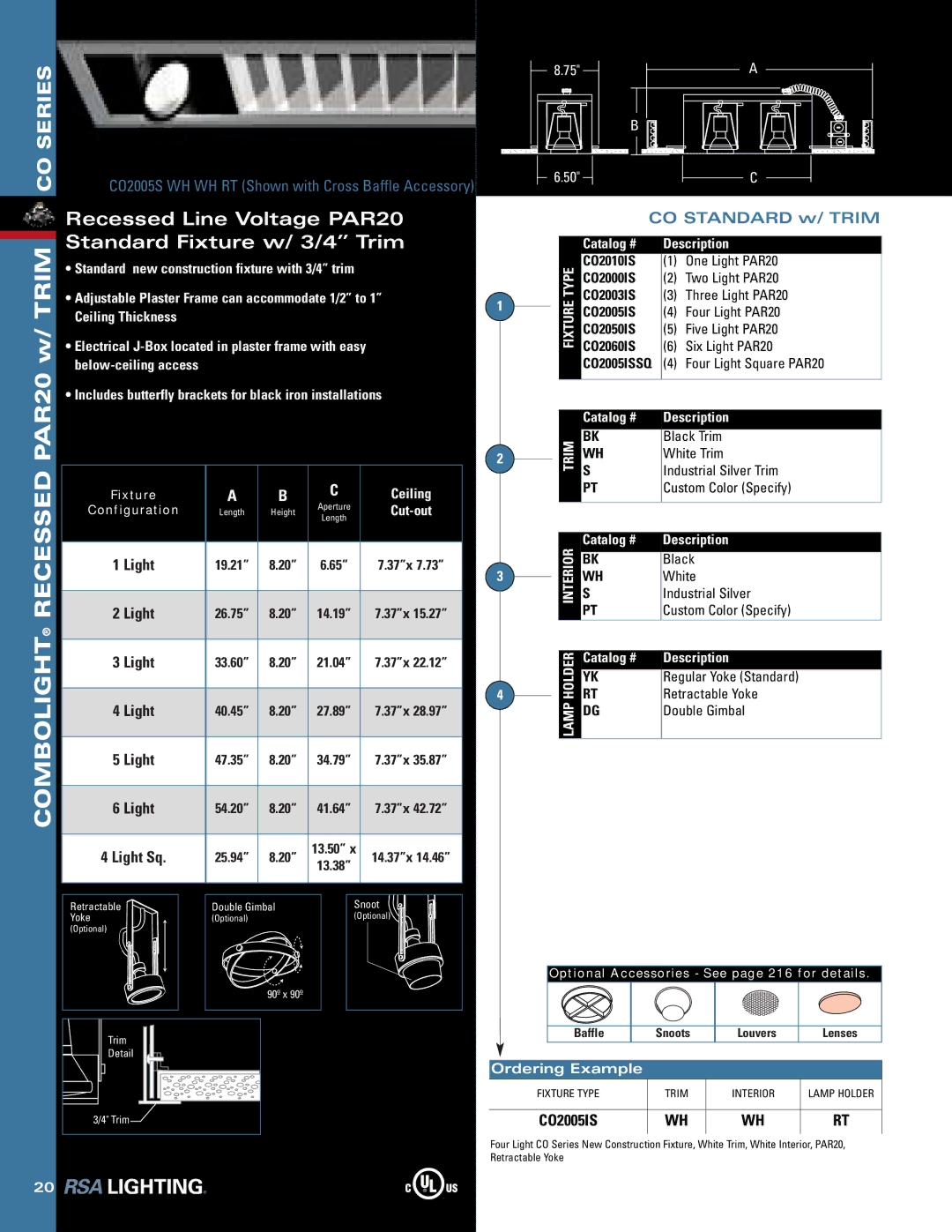 Cooper Lighting none manual Recessed Line Voltage PAR20, CO2005IS 