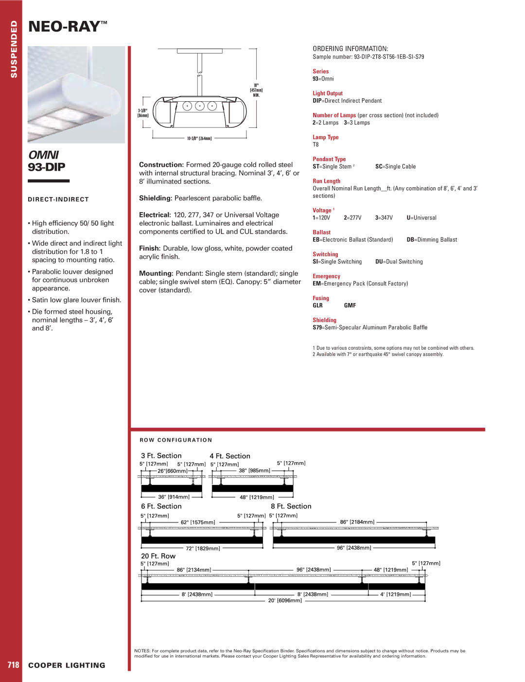 Cooper Lighting OMNI specifications Neo-Ray, Omni 93-DIP, Ordering Information, Glr Gmf 