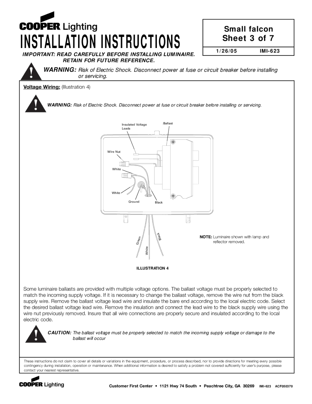 Cooper Lighting P4GE-MX installation instructions Sheet 3 