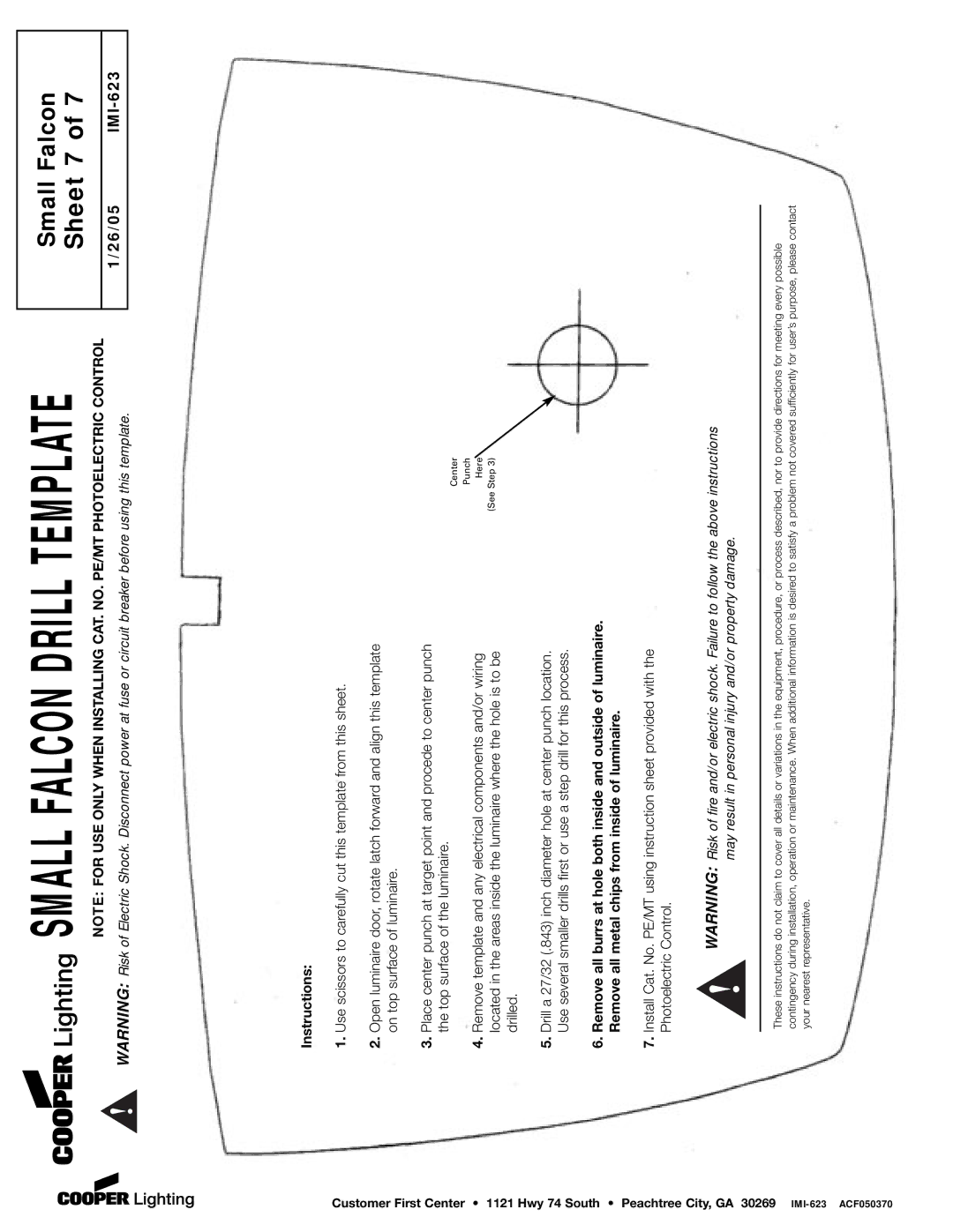 Cooper Lighting P4GE-MX installation instructions Sheet 7, Instructions 