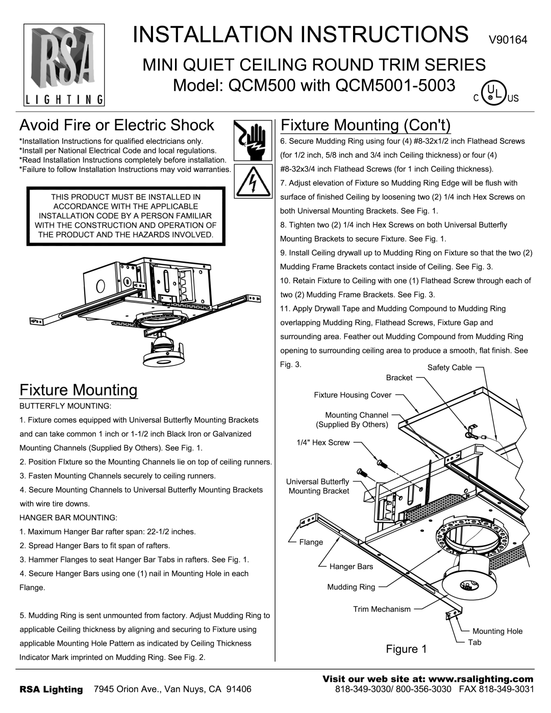 Cooper Lighting QCM5001-5003 manual 
