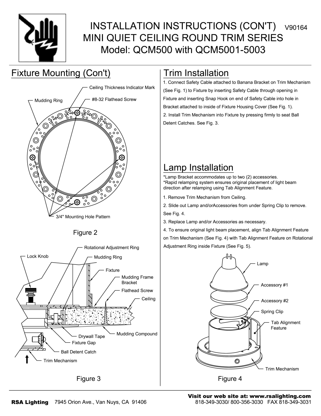 Cooper Lighting QCM5001-5003 manual 