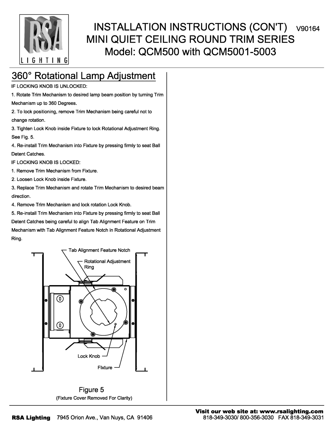 Cooper Lighting QCM5001-5003 manual 