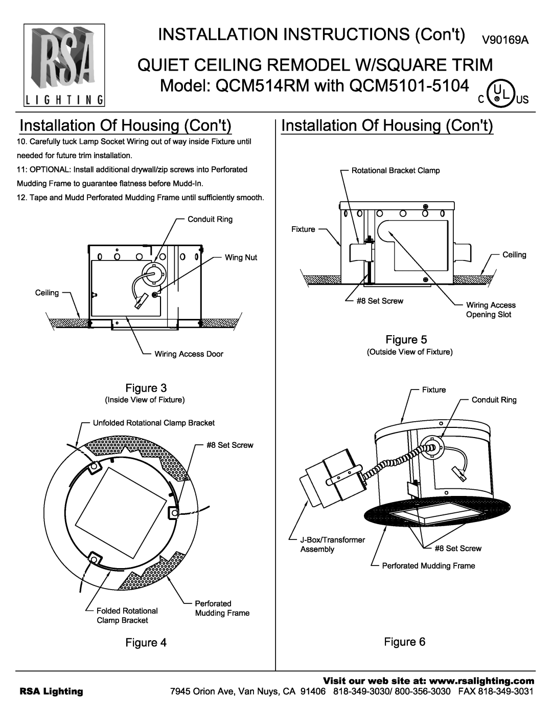 Cooper Lighting QCM5104, QCM514RM manual 