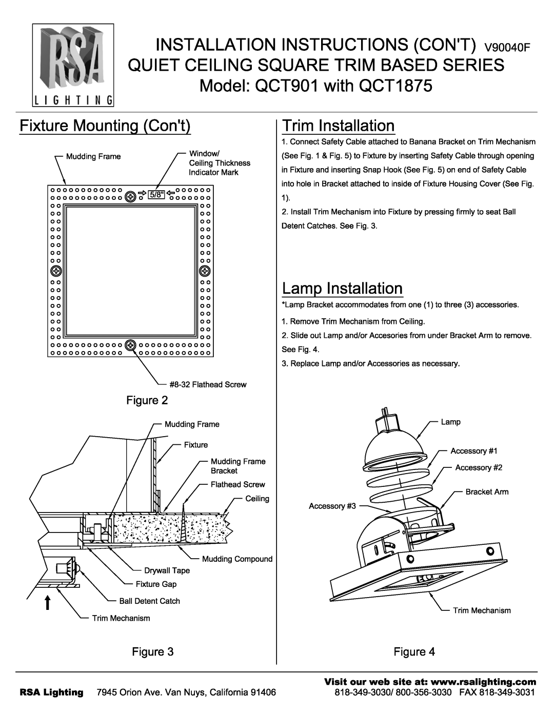 Cooper Lighting QCT1785 manual 