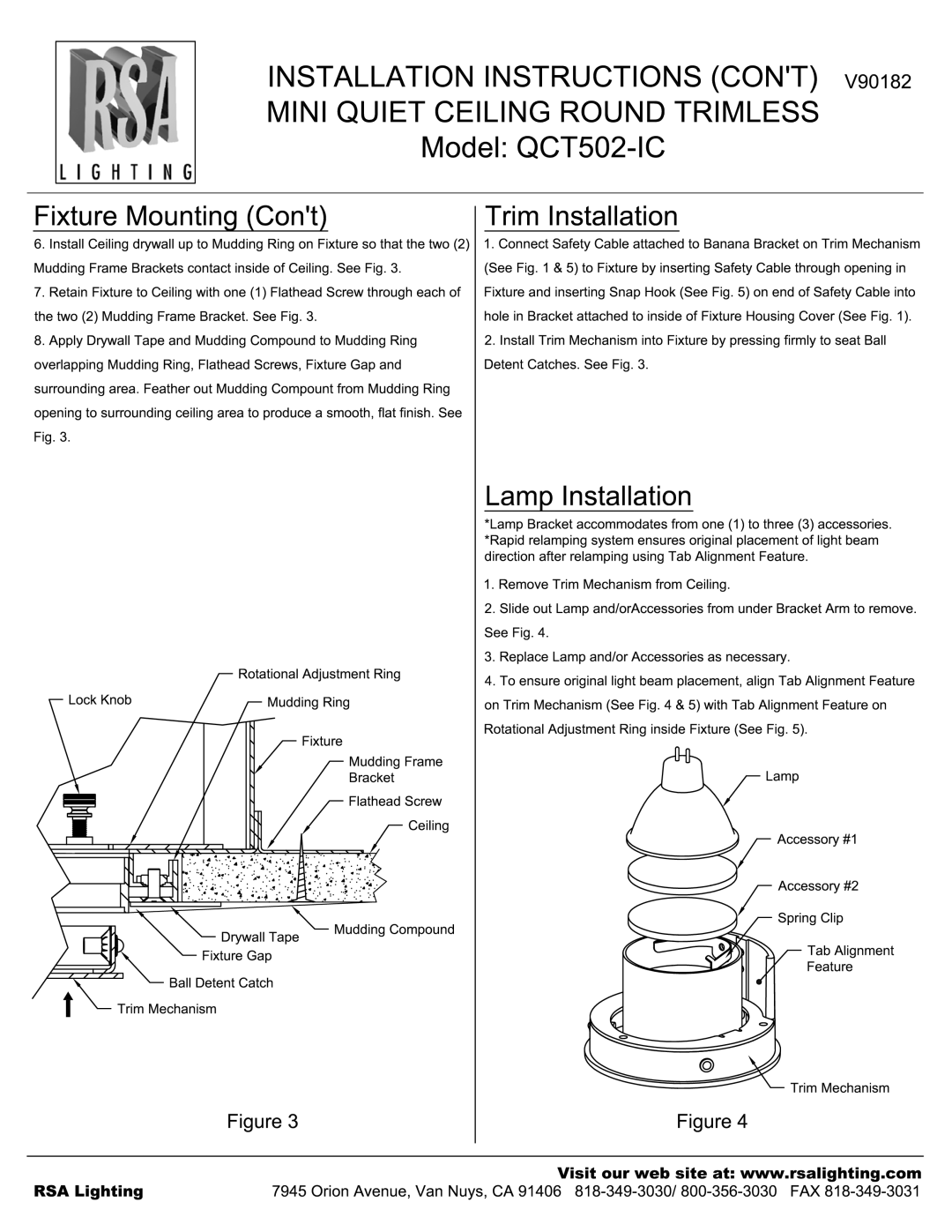Cooper Lighting QCT502-IC manual 