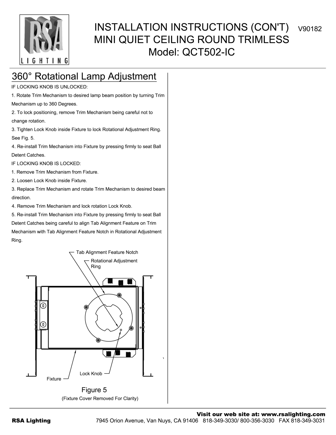 Cooper Lighting QCT502-IC manual 