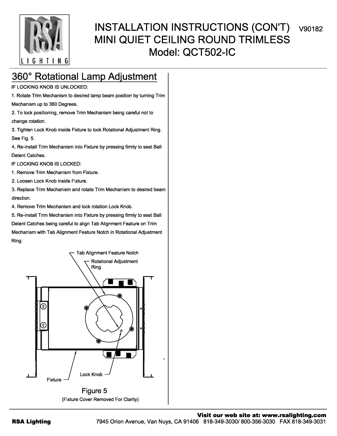 Cooper Lighting QCT502-IC manual 