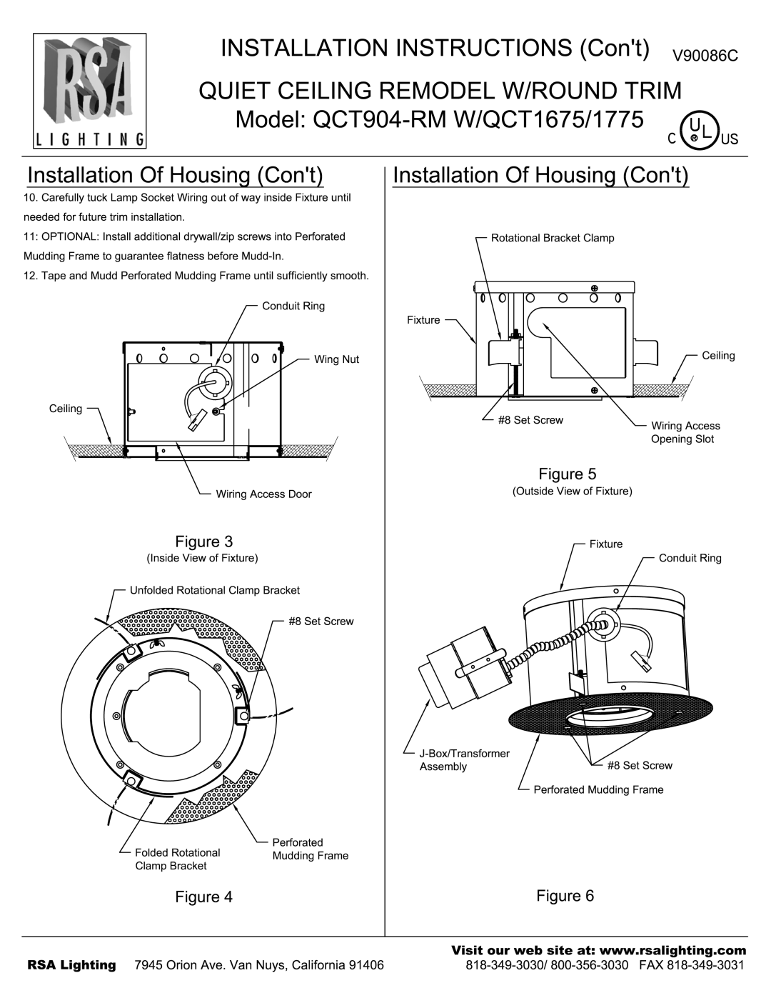 Cooper Lighting W/QCT1775, QCT904-RM, W/QCT1675 manual 