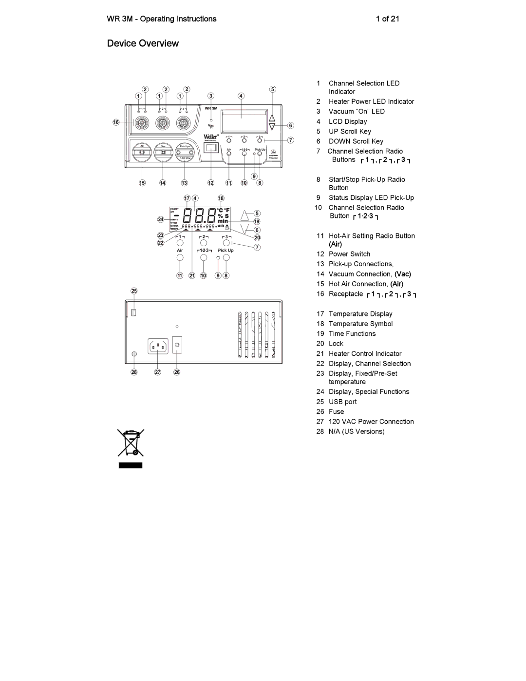 Cooper Lighting Radio manual Buttons 1 , 2, Button 1·2·3, Air, Receptacle 1 , 2 