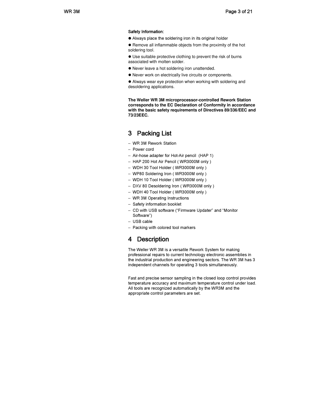 Cooper Lighting Radio manual Packing List, Description, Safety Information 