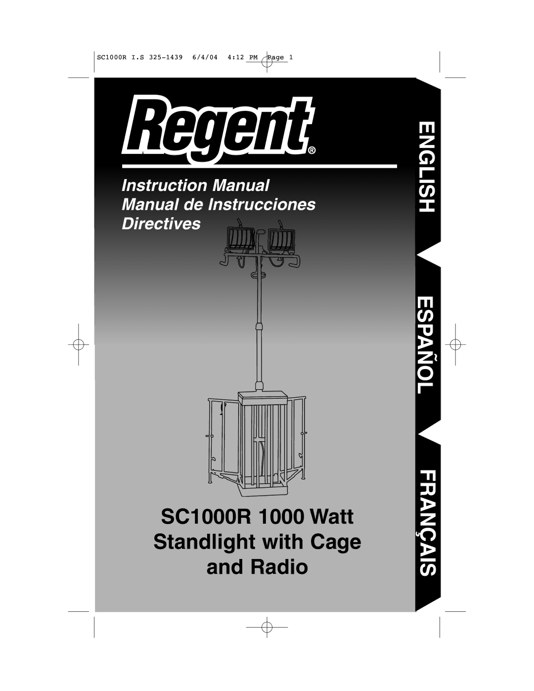 Cooper Lighting SC1000R instruction manual English Español Français 