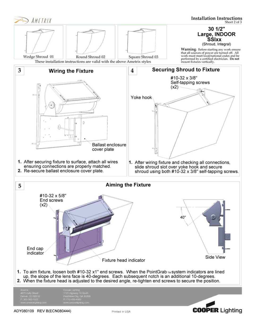 Cooper Lighting SSIxx manual 