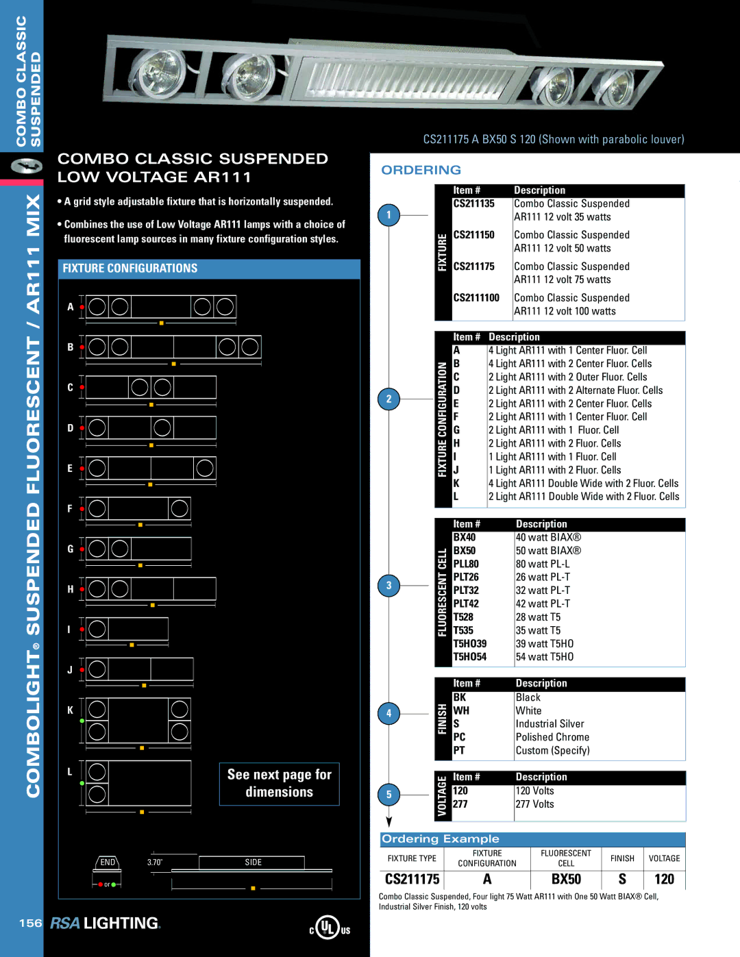 Cooper Lighting Suspended Series manual CS211135, CS211150, CS211175, CS2111100 