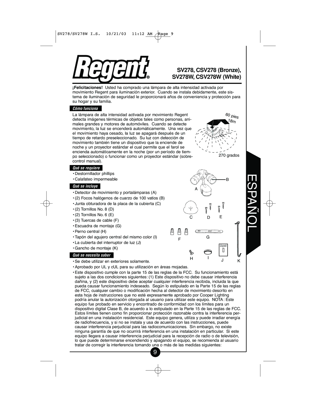 Cooper Lighting CSV278W instruction manual 18m, Cómo funciona 