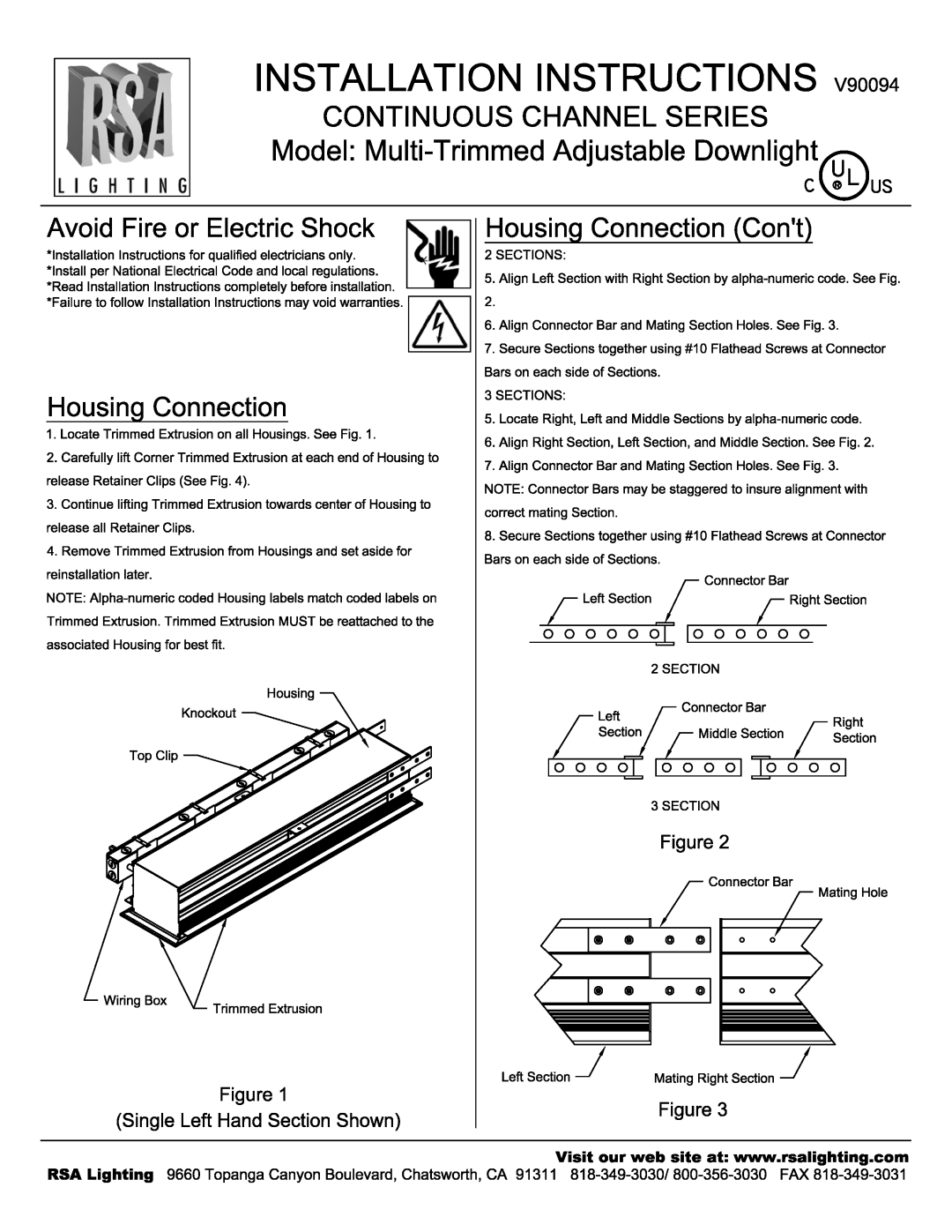 Cooper Lighting V90094A manual 
