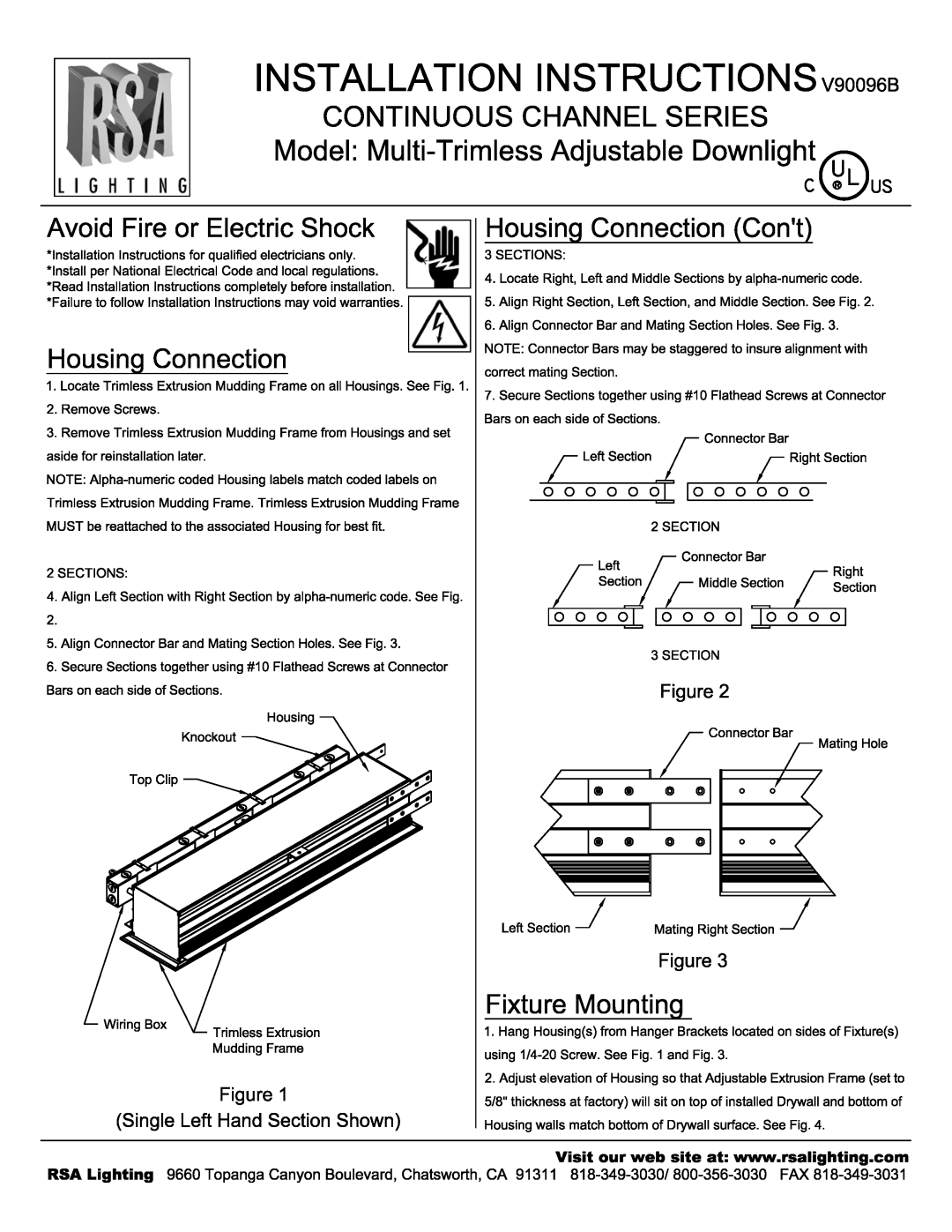 Cooper Lighting V90096B manual 