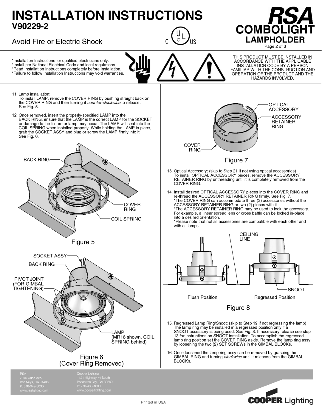 Cooper Lighting V90229-1N Lampholder, Optical Accessory Retainer Ring Cover, Ceiling Line Snoot, Cover Ring 