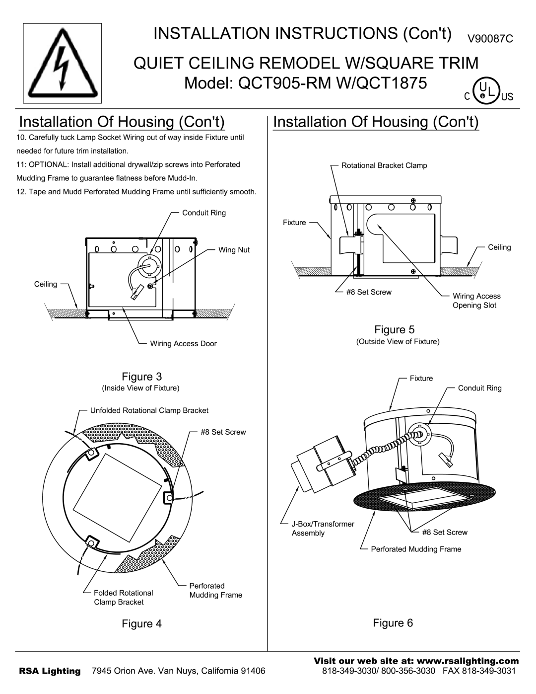 Cooper Lighting W/QCT1875 manual 