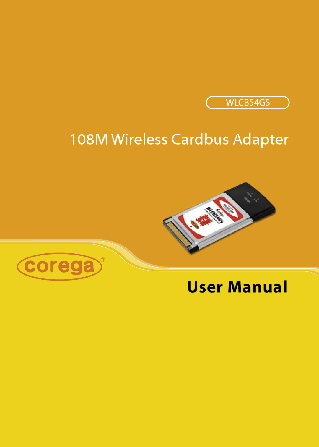 Corega user manual 108M Wireless Cardbus Adapter 