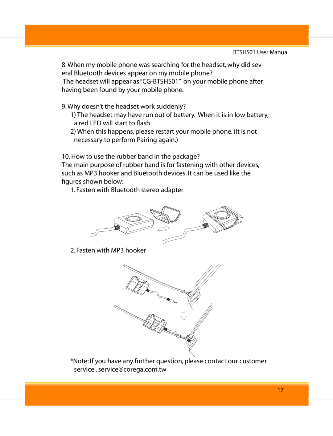 Corega BTSHS01 user manual 