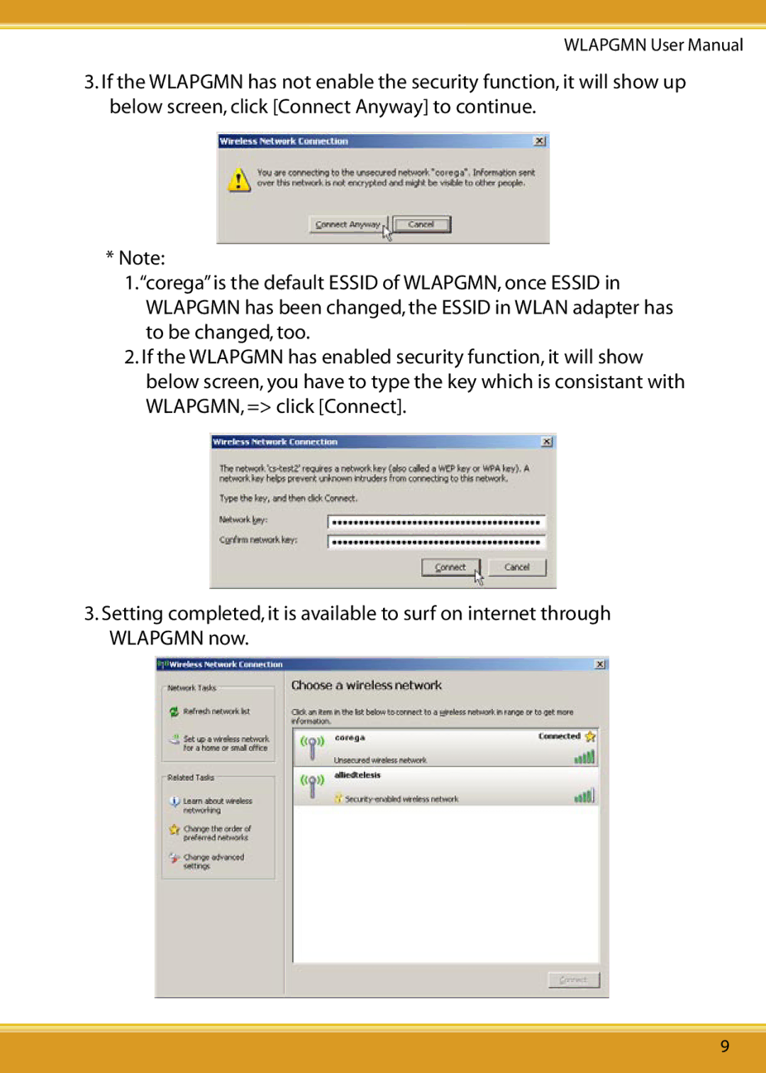 Corega CG-WLAPGMN user manual 