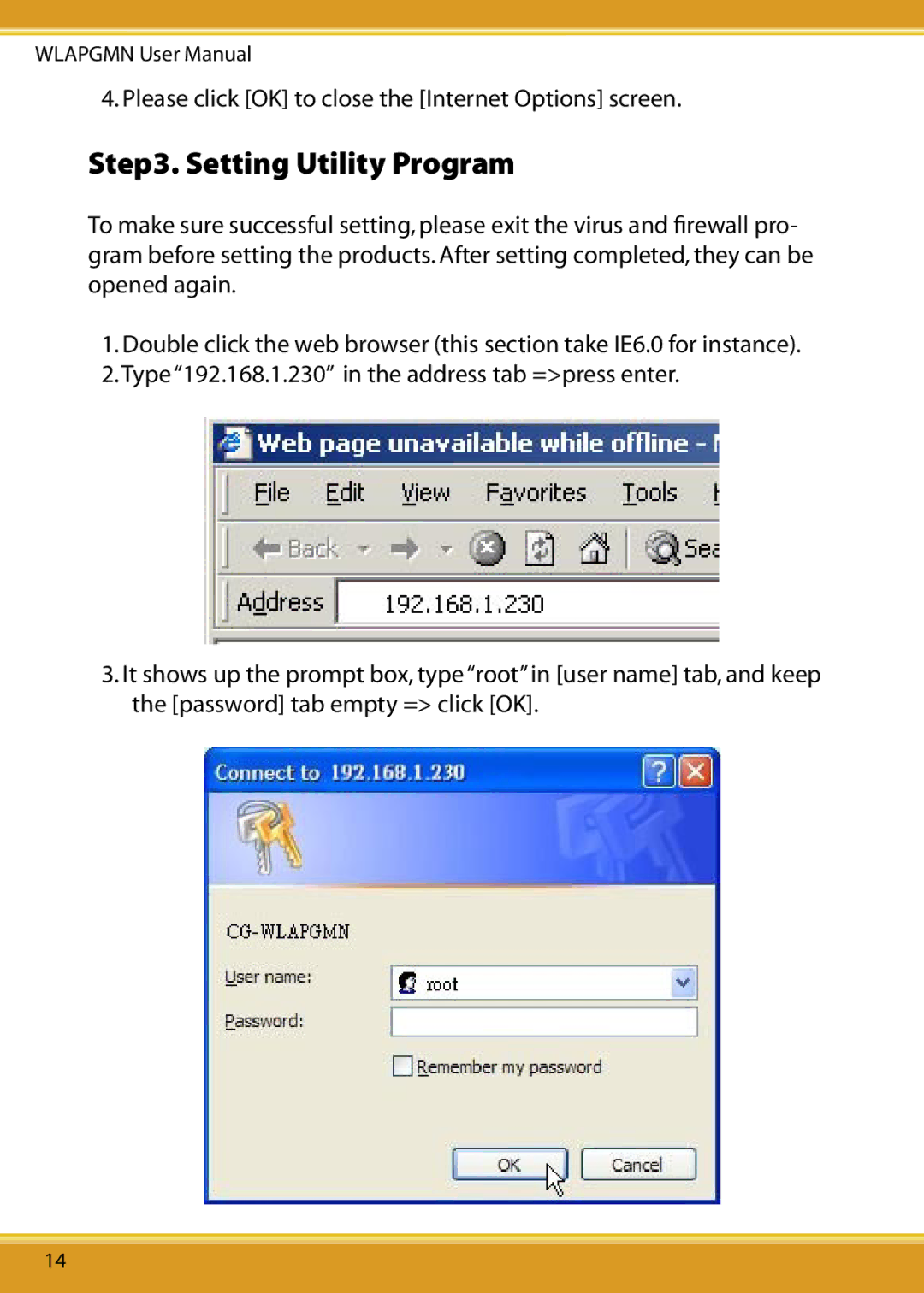 Corega CG-WLAPGMN user manual Setting Utility Program 