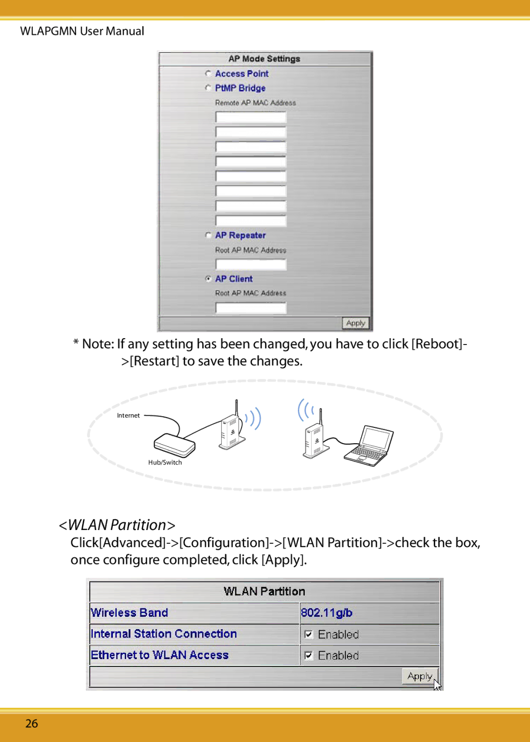 Corega CG-WLAPGMN user manual Wlan Partition 