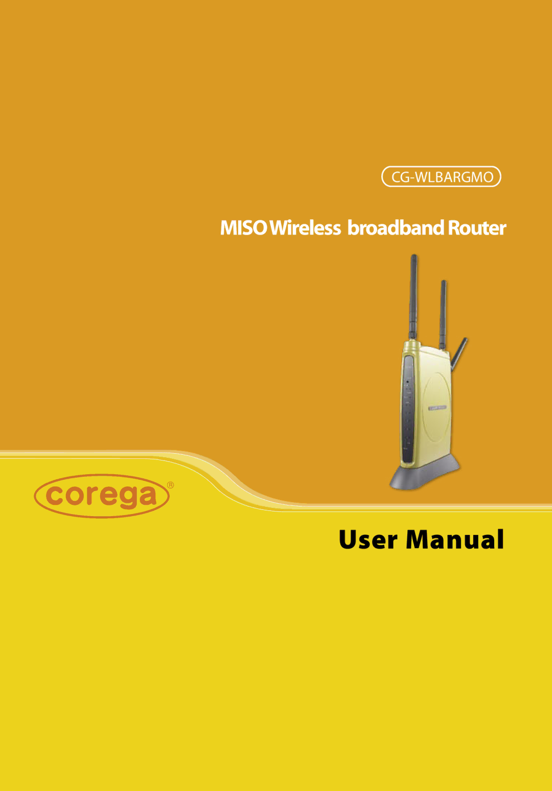 Corega CG-WLBARGMO user manual MISOWireless broadbandRouter 