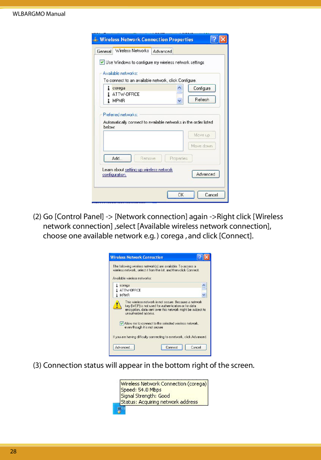 Corega CG-WLBARGMO user manual Wlbargmo Manual 