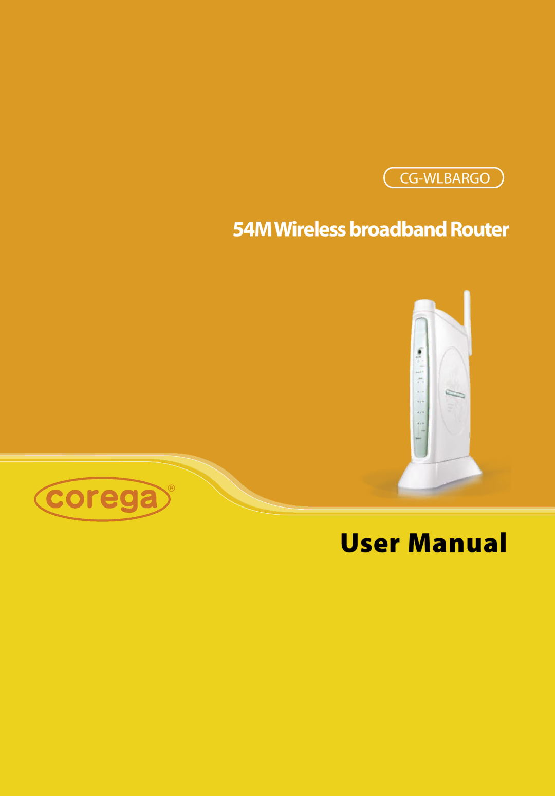 Corega CG-WLBARGO user manual 54MWirelessbroadbandRouter 