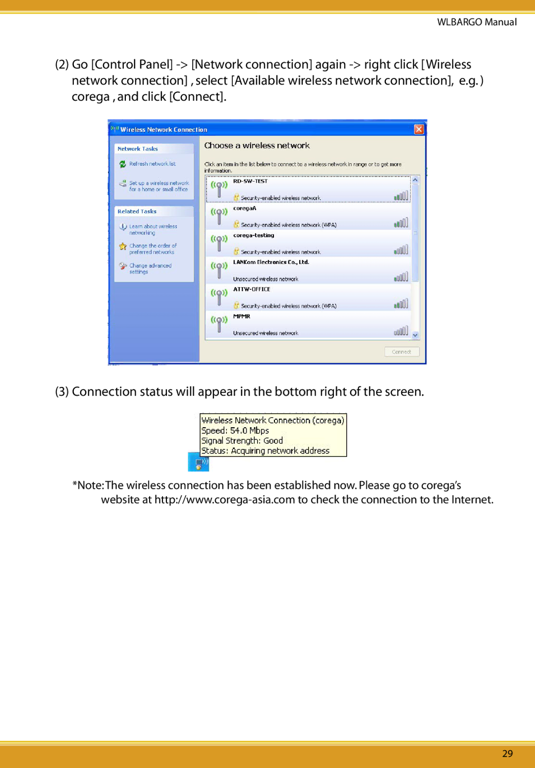 Corega CG-WLBARGO user manual Wlbargo Manual 