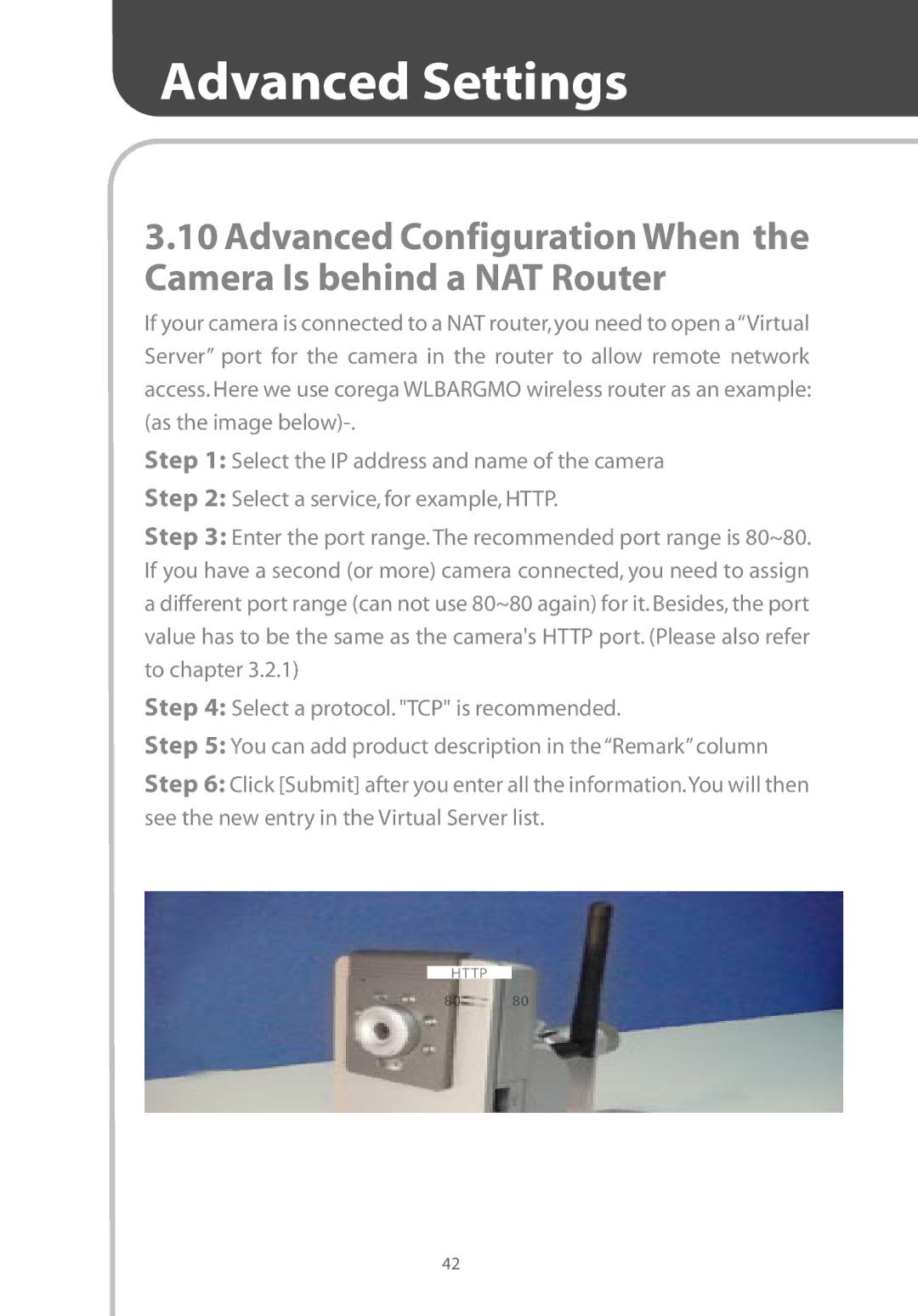 Corega CG-WLNCM4G manual Http 