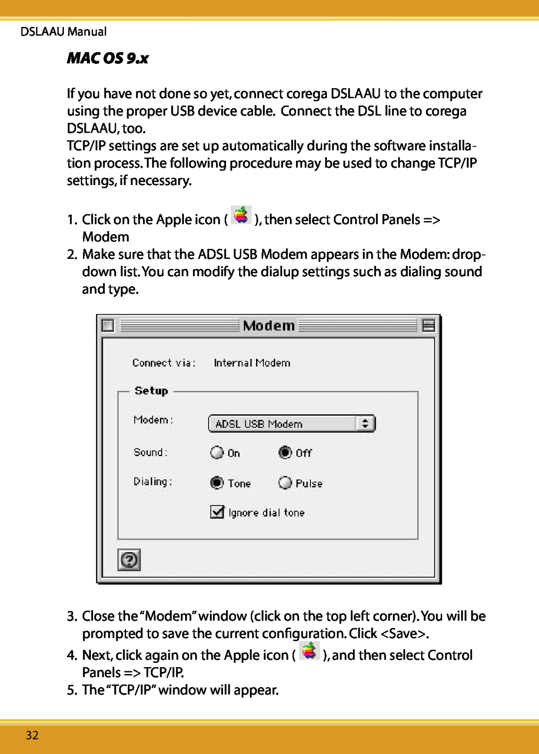 Corega DSLAAU user manual Mac Os 