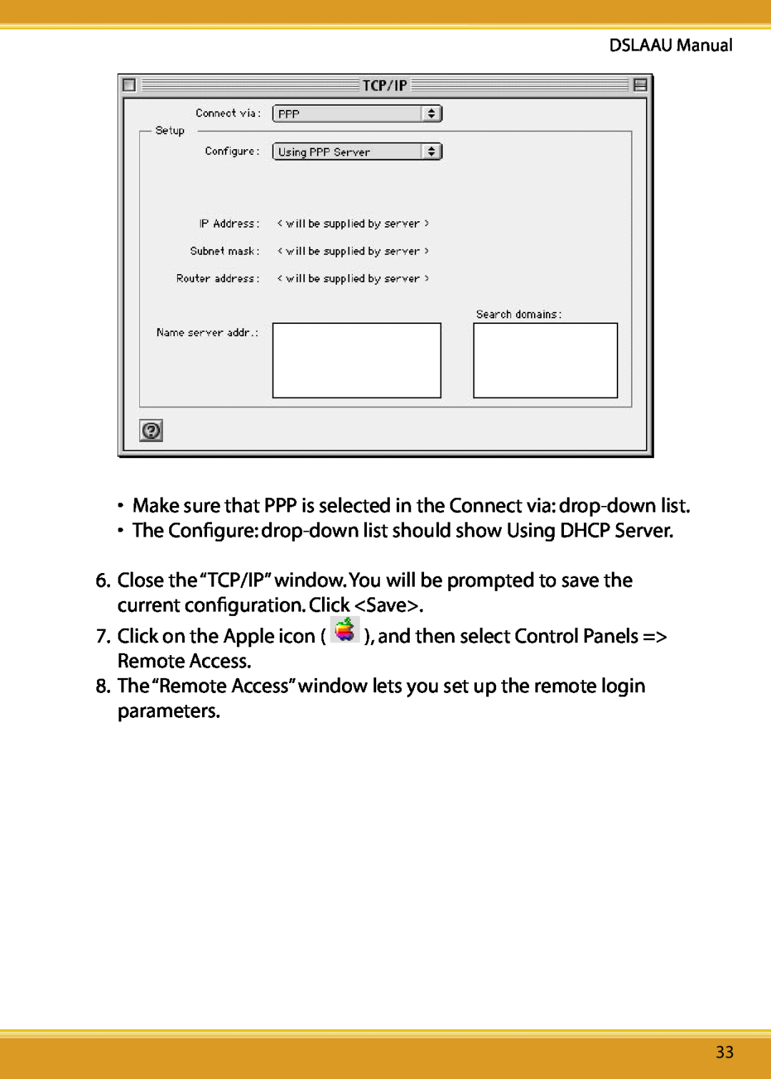 Corega DSLAAU user manual Make sure that PPP is selected in the Connect via drop-down list 