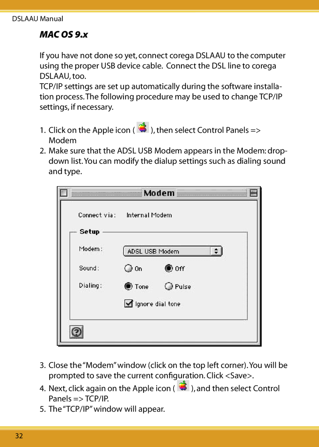 Corega DSLAAU user manual Mac Os 