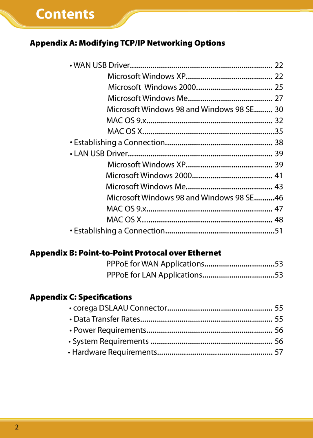 Corega DSLAAU user manual Mac Os 