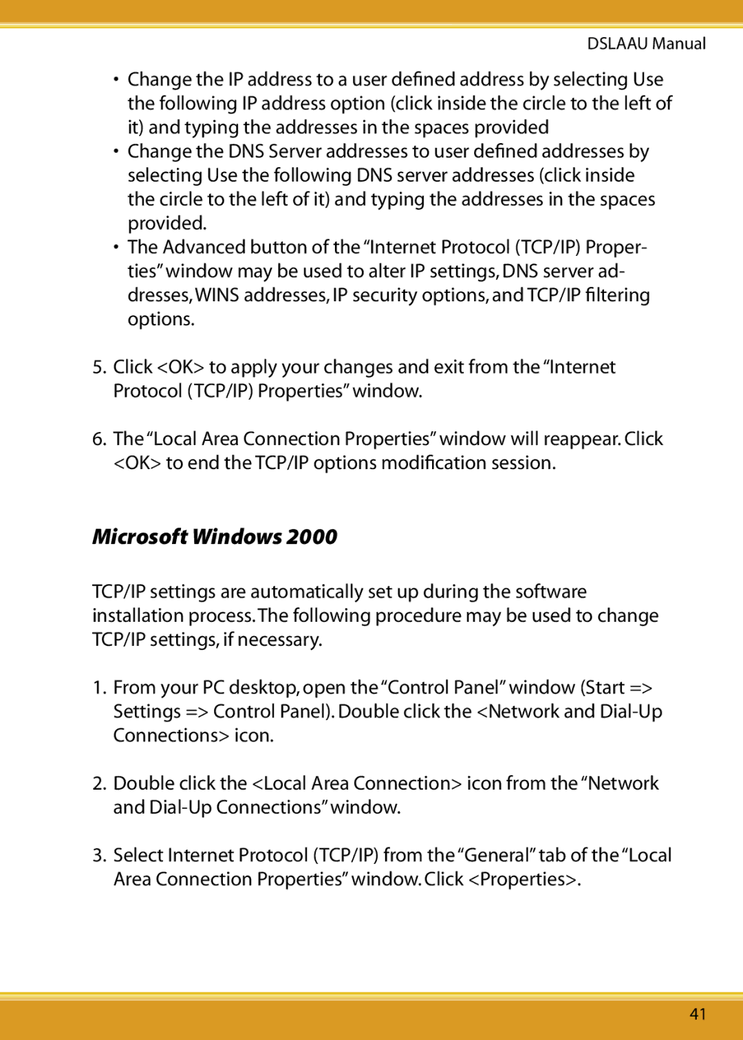 Corega DSLAAU user manual Microsoft Windows 