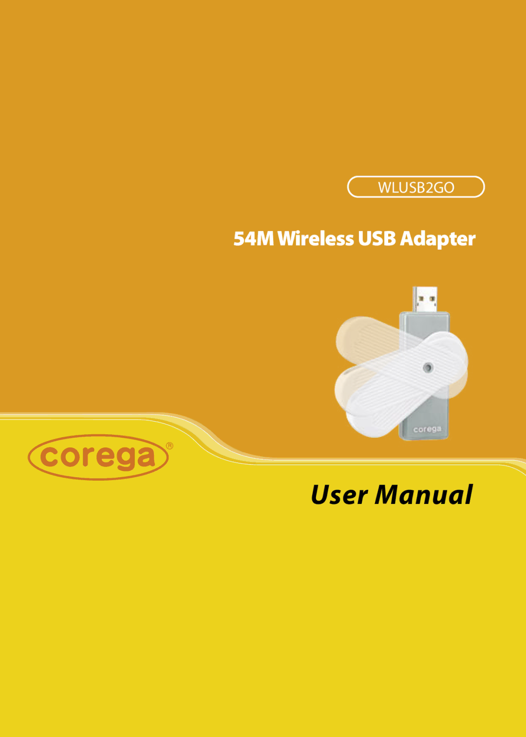 Corega WLUSB2GO user manual 54M Wireless USB Adapter 