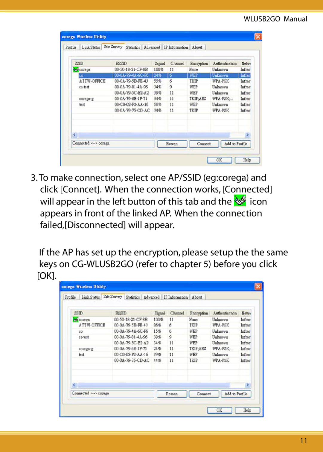 Corega user manual WLUSB2GO Manual 